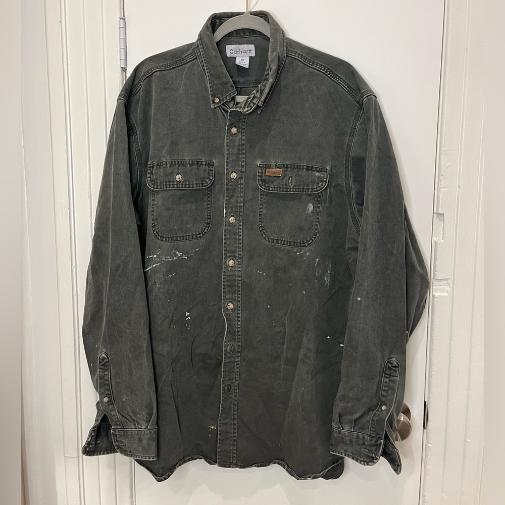 Carhartt Grey Cotton Button-up